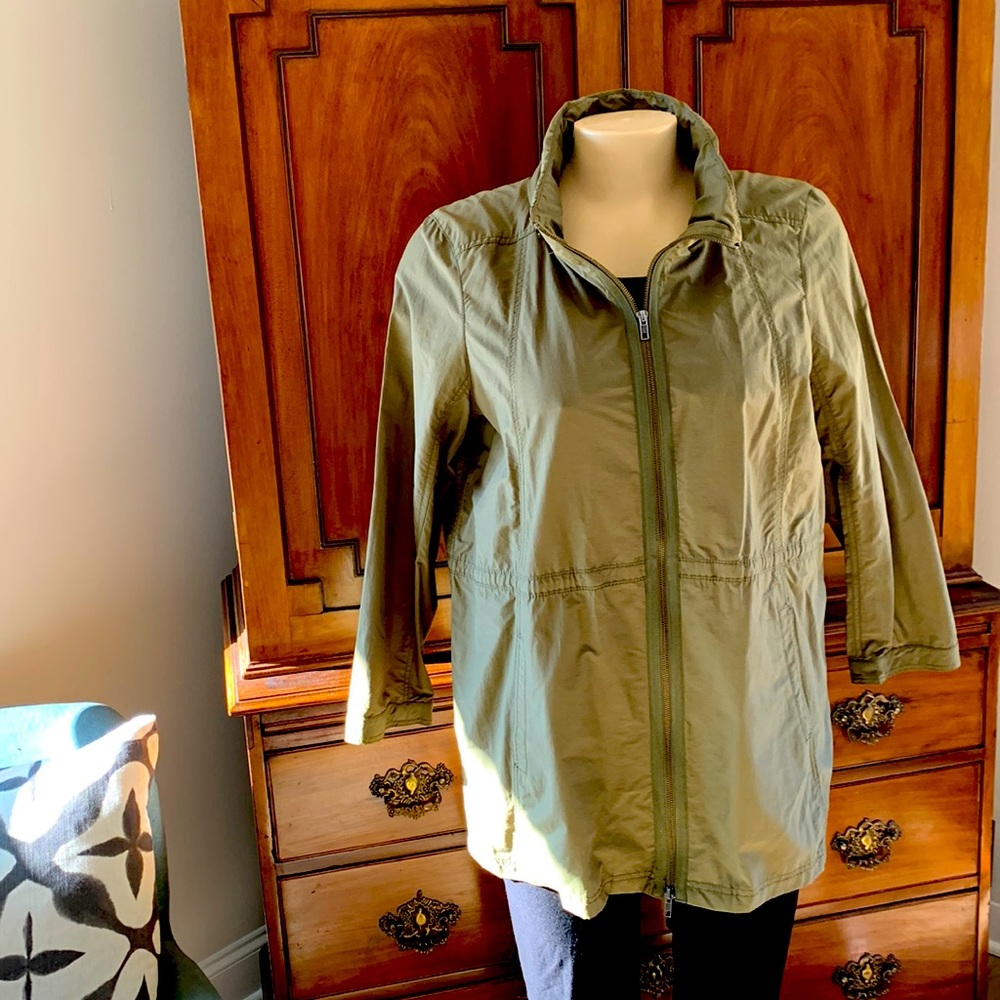 Eileen Fisher weather resistant three-quarter length jacket